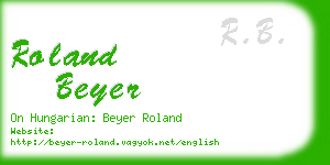 roland beyer business card